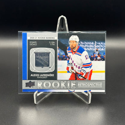 2021-22 Upper Deck Series 1 ALEXIS LAFRENIERE #RR-20 Rookie Retrospective