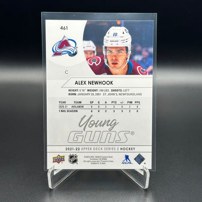 2021-22 Upper Deck Series 2 ALEX NEWHOOK #461 Young guns RC
