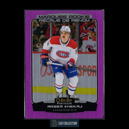 2022-23 O-Pee-Chee Platinum ARBER XHEKAJ #290 Marquee Rookie Matte Pink RC