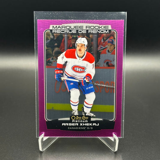 2022-23 O-Pee-Chee Platinum ARBER XHEKAJ #290 Marquee Rookie Matte Pink RC