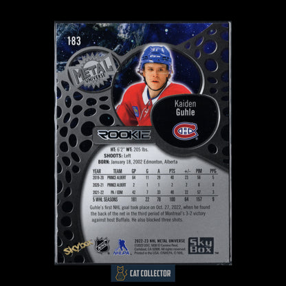 2022-23 SkyBox Metal Universe KAIDEN GUHLE #183 Rookie RC