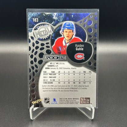 2022-23 SkyBox Metal Universe KAIDEN GUHLE #183 Rookie RC