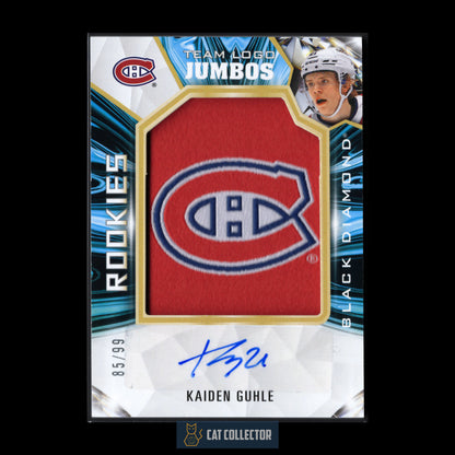 2022-23 Upper Deck Black Diamond KAIDEN GUHLE #RTL-KG Rookie Team Logo Jumbos RC Full Logo /49 Auto