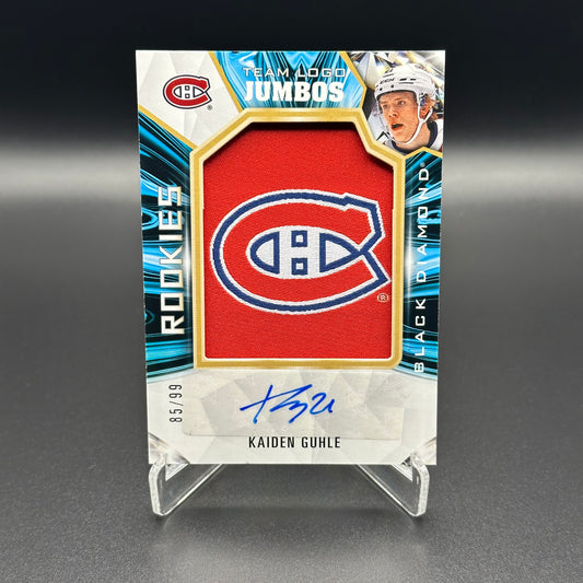 2022-23 Upper Deck Black Diamond KAIDEN GUHLE #RTL-KG Rookie Team Logo Jumbos RC Full Logo /49 Auto