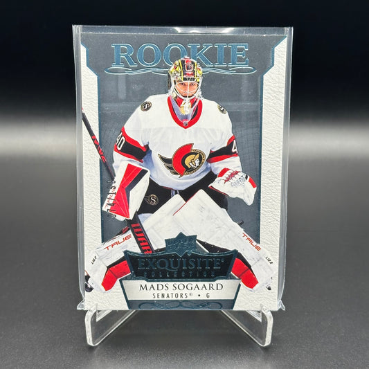 2022-23 Upper Deck Exquisite Collection MADS SOGAARD #R-40 Rookie Blue Spectrum RC /199