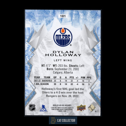 2022-23 Upper Deck Ice DYLAN HOLLOWAY #101 Rookie RC