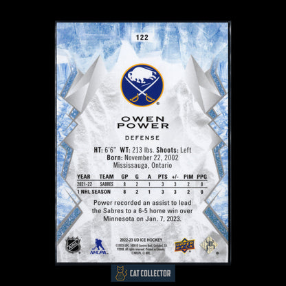 2022-23 Upper Deck Ice OWEN POWER #122 Rookie RC