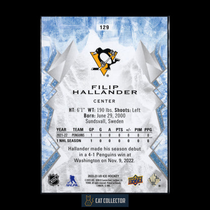 2022-23 Upper Deck Ice FILIP HALLANDER #129 Rookie RC