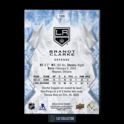 2022-23 Upper Deck Ice BRANDT CLARKE #133 Rookie RC