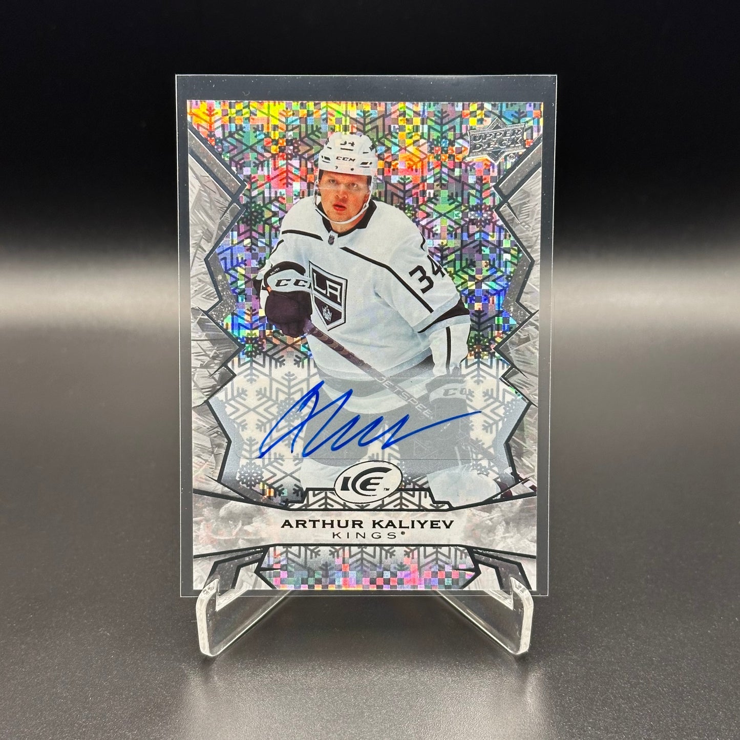 2022-23 Upper Deck Ice ARTHUR KALIYEV #16 White Snowflake Auto