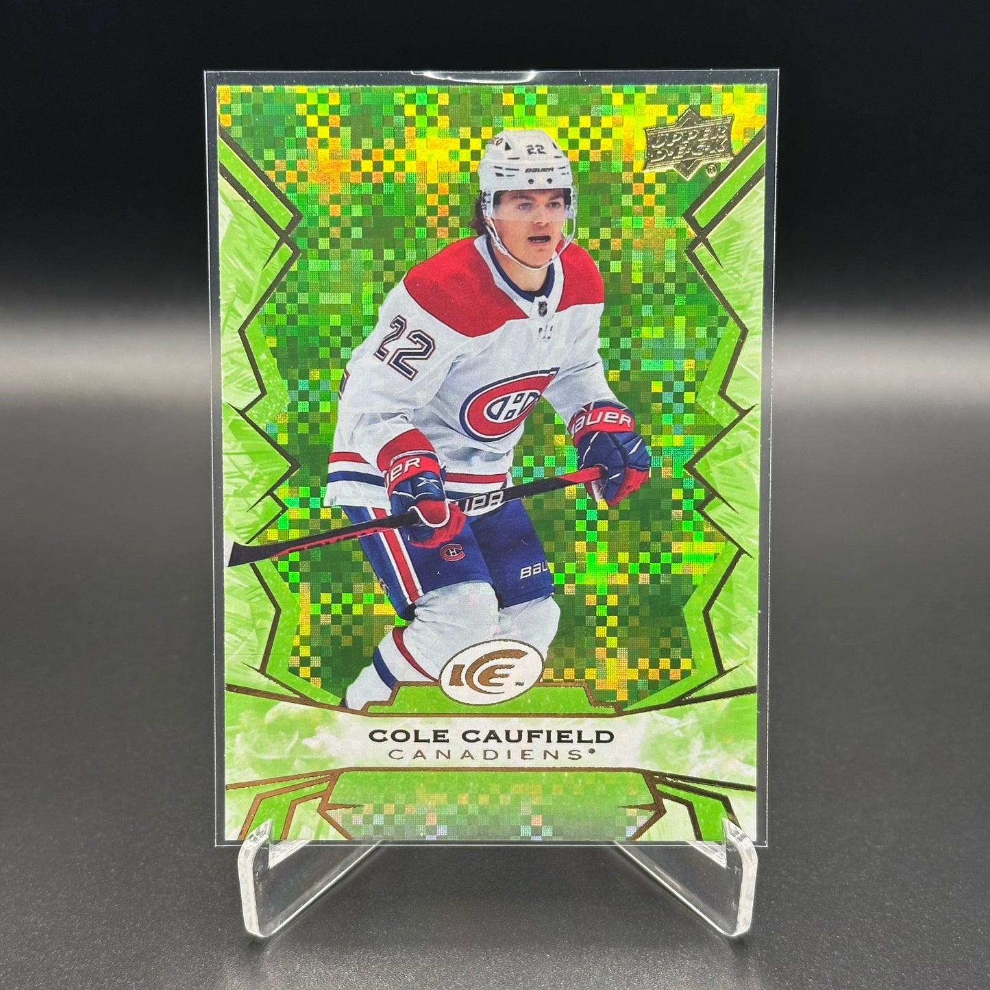 2022-23 Upper Deck Ice COLE CAUFIELD #22 Green