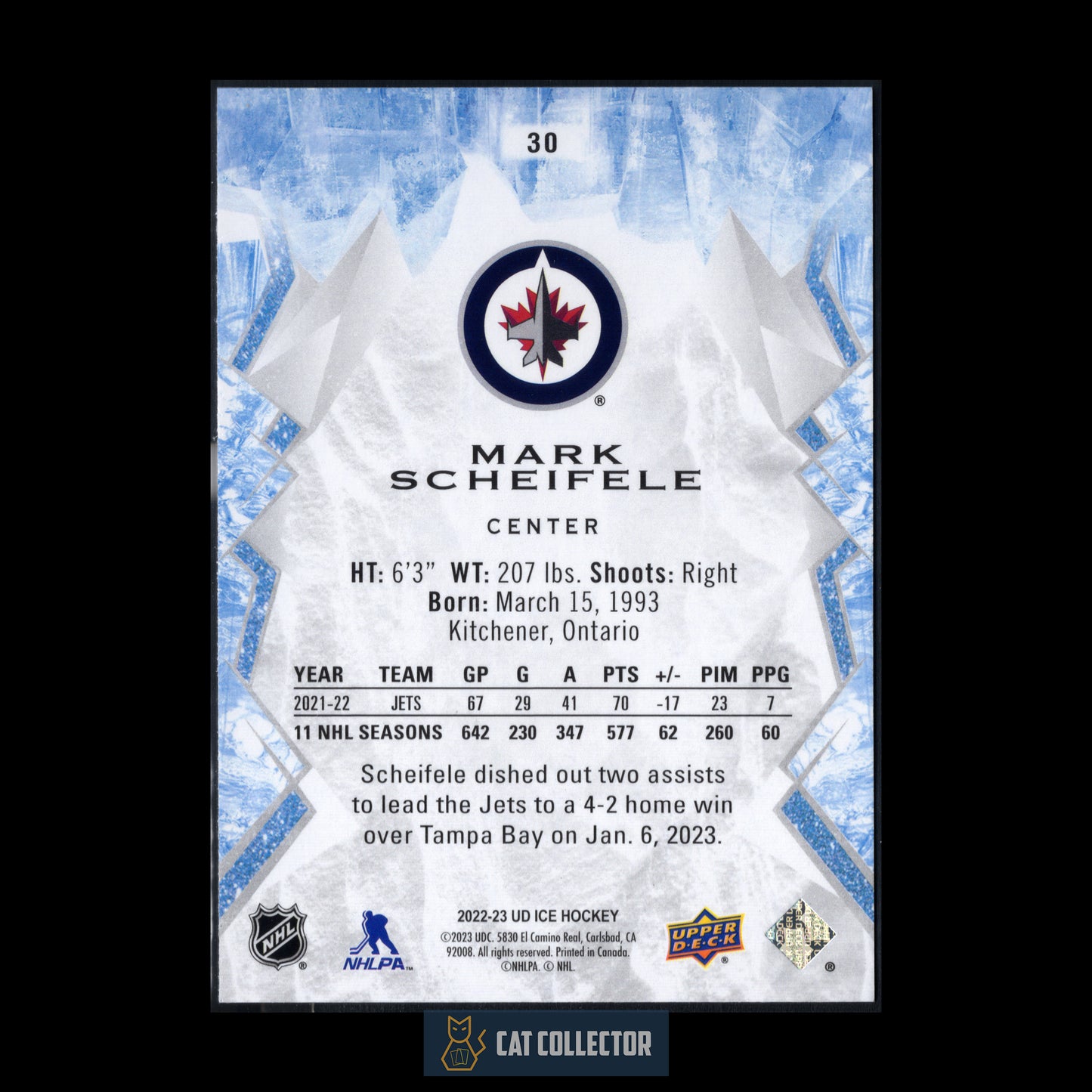 2022-23 Upper Deck Ice MARK SCHEIFELE #30 Green