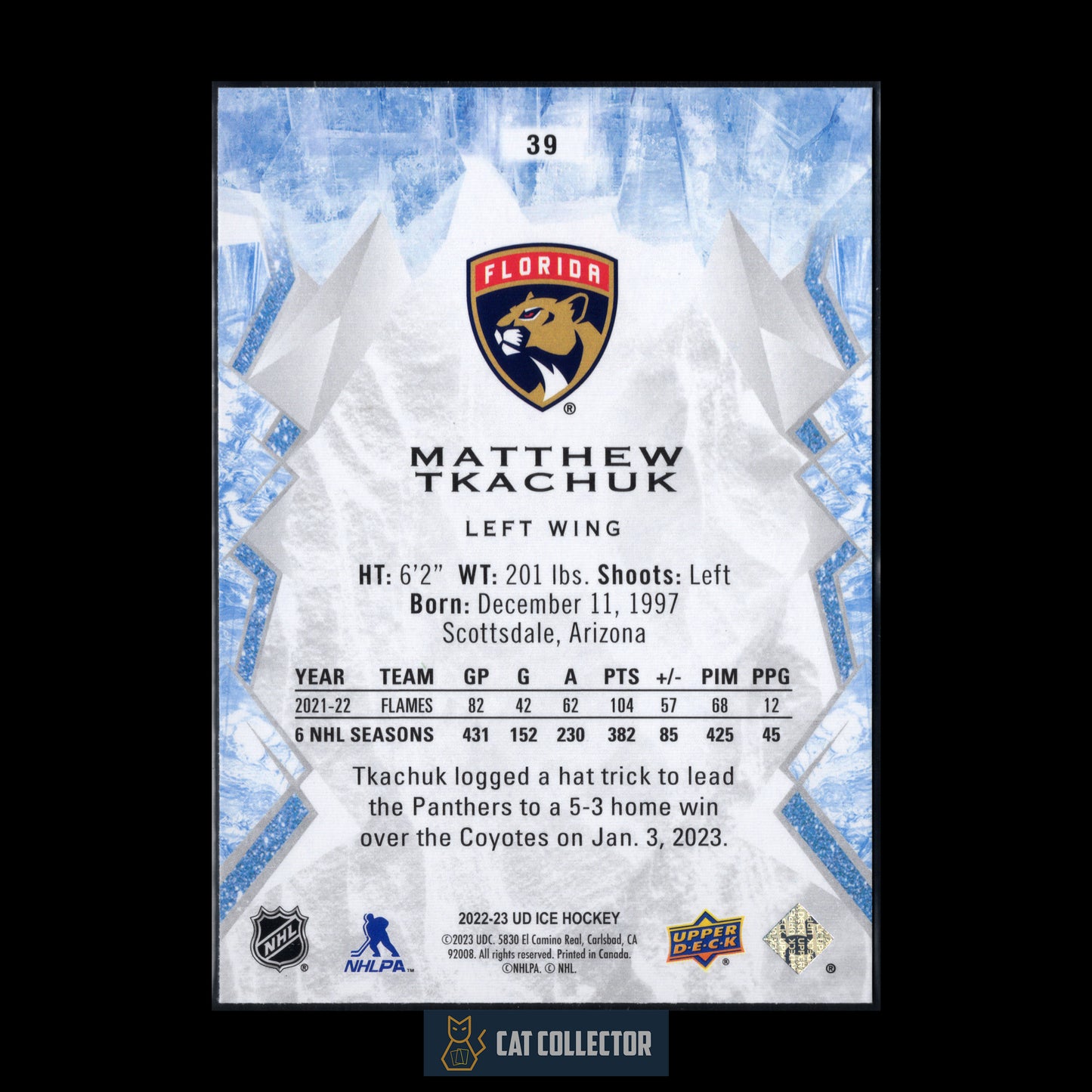 2022-23 Upper Deck Ice MATTHEW TKACHUK #39 Green