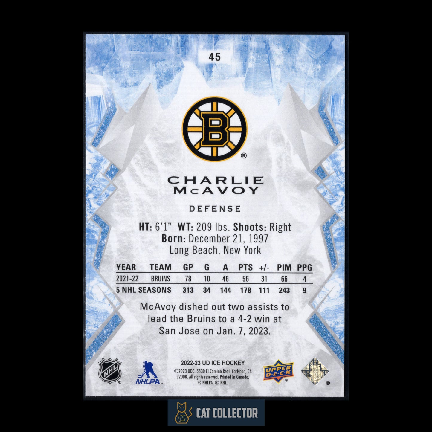 2022-23 Upper Deck Ice CHARLIE MCAVOY #40 Green