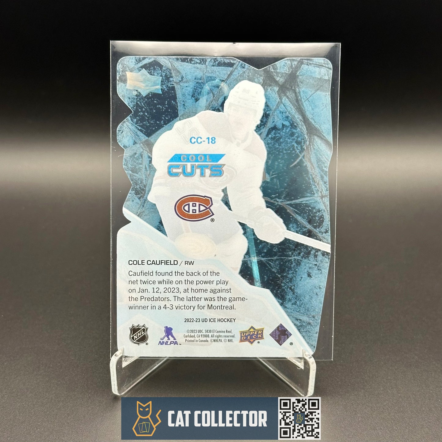 2022-23 Upper Deck Ice COLE CAUFIELD #CC-18 Cool Cuts
