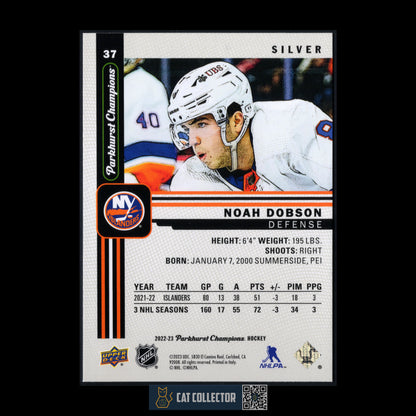 2022-23 Upper Deck Parkhurst Champions NOAH DOBSON #37 Silver