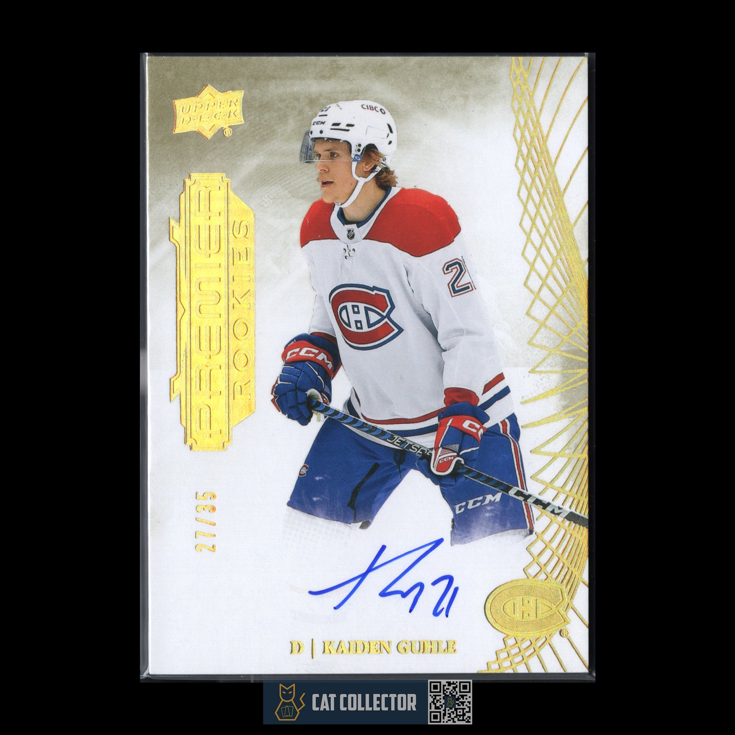 2022-23 Upper Deck Premier KAIDEN GUHLE #103 Rookies RC /35 Auto