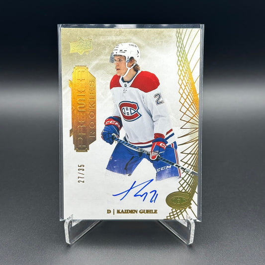 2022-23 Upper Deck Premier KAIDEN GUHLE #103 Rookies RC /35 Auto