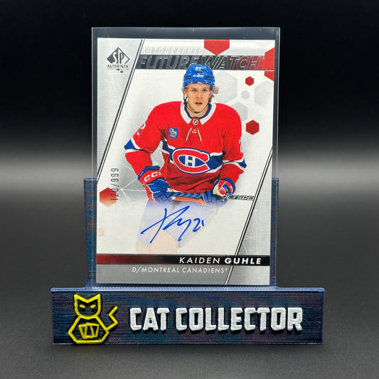 2022-23 UD SP Authentic KAIDEN GUHLE #134 Future Watch Auto RC /999 Auto