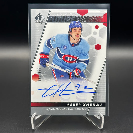 2022-23 Upper Deck SP Authentic ARBER XHEKAJ #154 Future Watch Auto RC /999 Auto