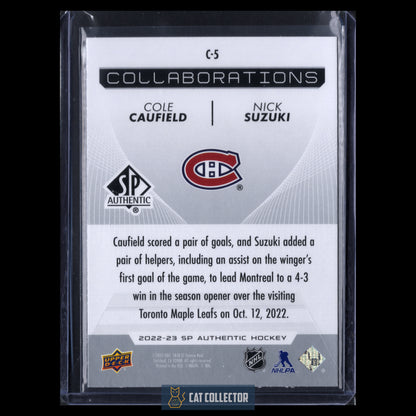 2022-23 Upper Deck SP Authentic COLE CAUFIELD / NICK SUZUKI #C-5 Collaborations