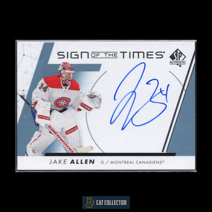 2022-23 Upper Deck SP Authentic JAKE ALLEN #SOTT-JA Sign of the times Auto