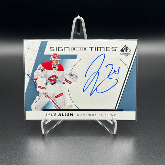 2022-23 Upper Deck SP Authentic JAKE ALLEN #SOTT-JA Sign of the times Auto