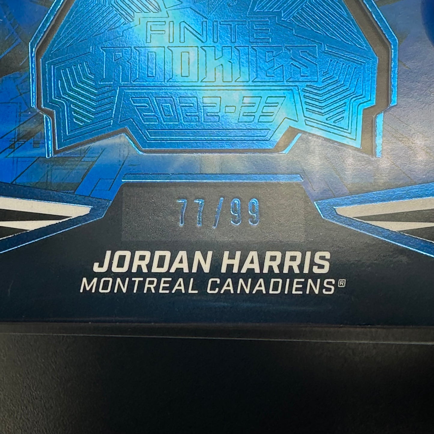 2022-23 UD SPx JORDAN HARRIS #F-40 Finite Rookies Platinum RC /99