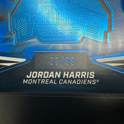 2022-23 UD SPx JORDAN HARRIS #F-40 Finite Rookies Platinum RC /99