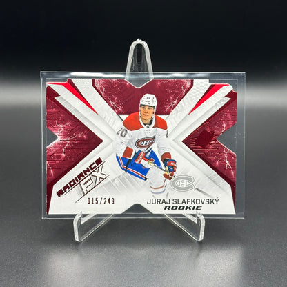 2022-23 UD SPx JURAJ SLAFKOVSKY #RFX-100 Radiance FX Red RC /249