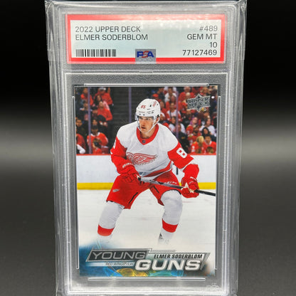 2022-23 UD Series 2 ELMER SODERBLOM #489 Young Guns RC PSA 10