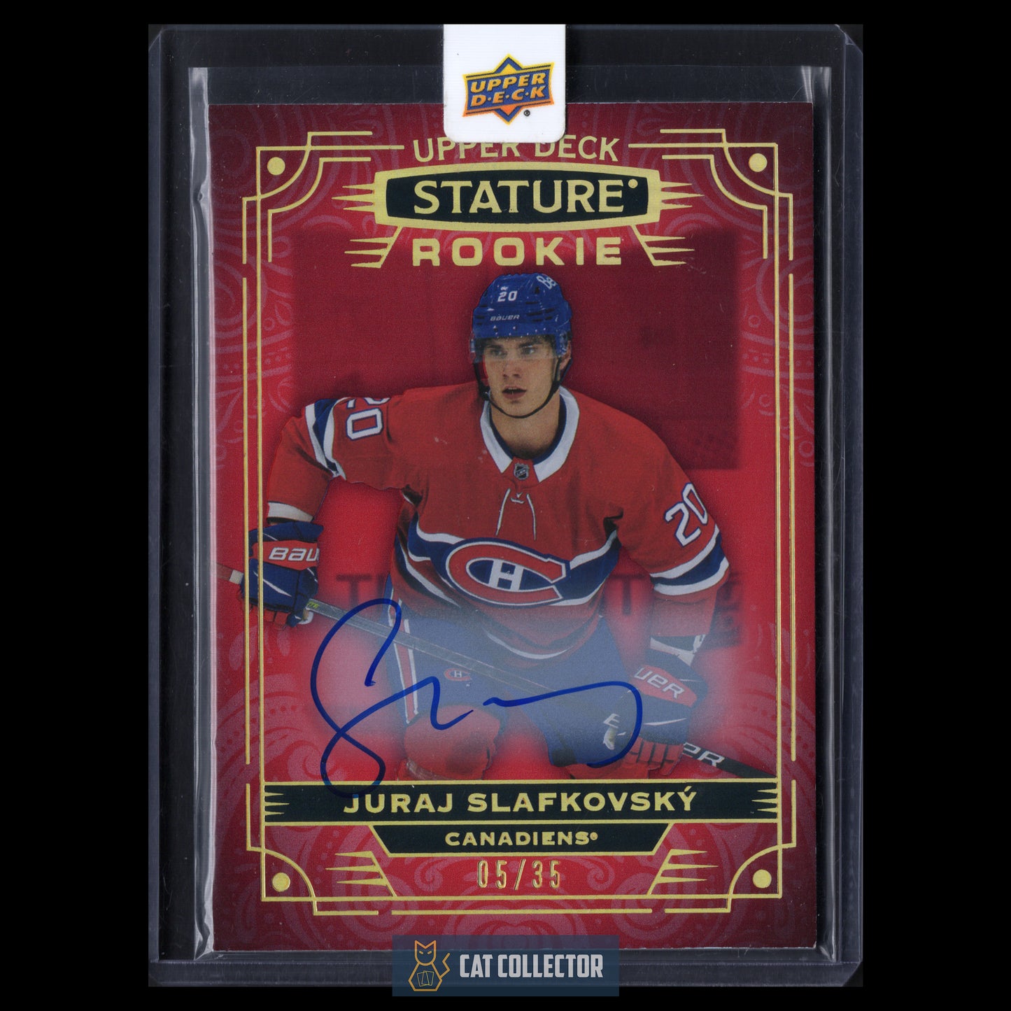 2022-23 Upper Deck Stature JURAJ SLAFKOVSKY #105 Rookie Auto Red /35