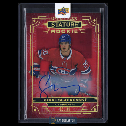 2022-23 Upper Deck Stature JURAJ SLAFKOVSKY #105 Rookie Auto Red /35