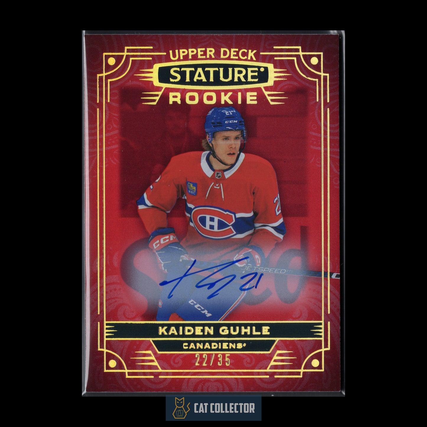 2022-23 Upper Deck Stature KAIDEN GUHLE #139 Rookie Auto Red /35