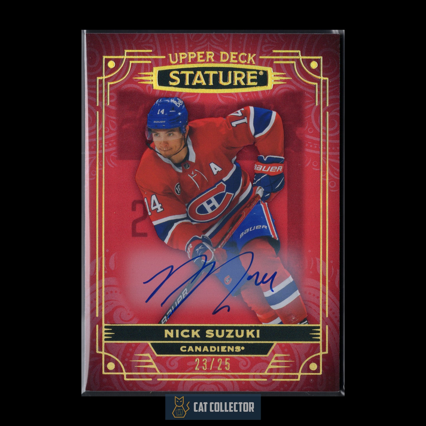 2022-23 Upper Deck Stature NICK SUZUKI #26 Auto Red /25