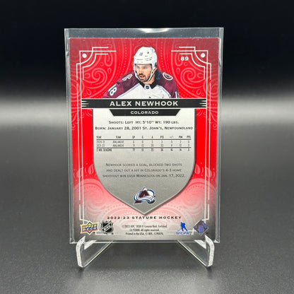 2022-23 Upper Deck Stature ALEX NEWHOOK #89 Photo Variant Red /33