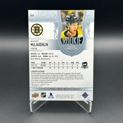 2022-23 UD The Cup MARC MCLAUGHLIN #161 Rookie Auto Patch RC /249