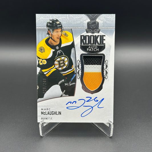 2022-23 UD The Cup MARC MCLAUGHLIN #161 Rookie Auto Patch RC /249