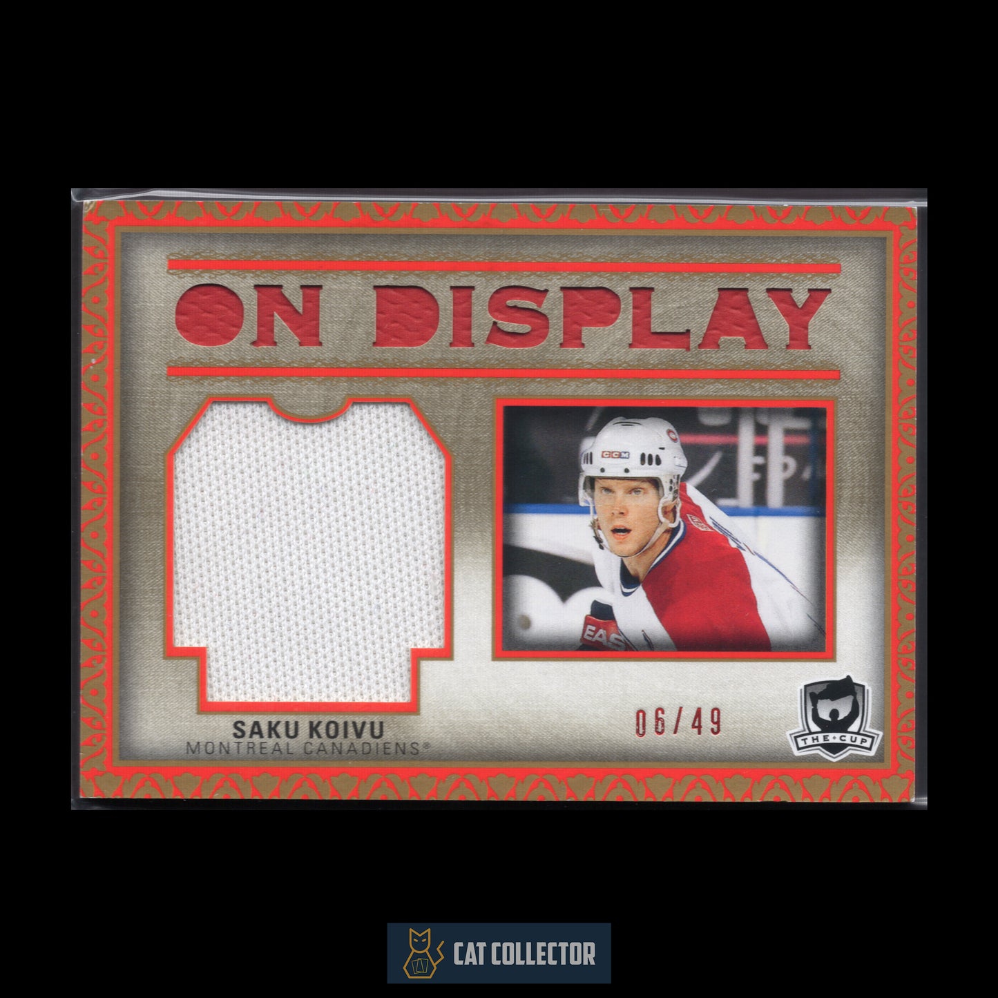 2022-23 Upper Deck The Cup SAKU KOIVU #OD-SK On Display /49 Jersey