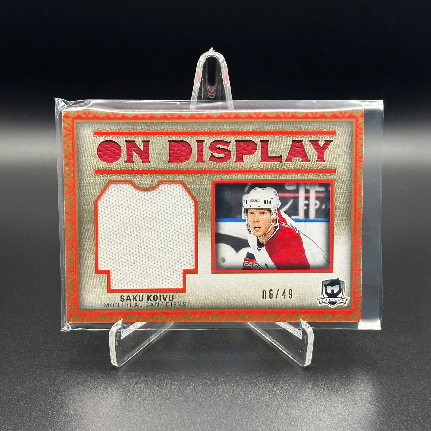 2022-23 Upper Deck The Cup SAKU KOIVU #OD-SK On Display /49 Jersey