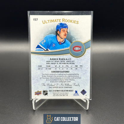 2022-23 UD Ultimate Collection ARBER XHEKAJ #157 Ultimate Rookies RC /299 Auto