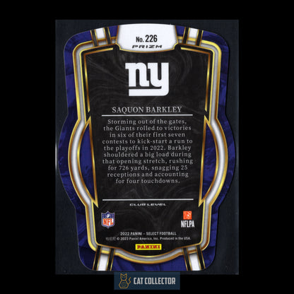 2022 Panini Select Football SAQUON BARKLEY #226 Red and Blue Die-Cut
