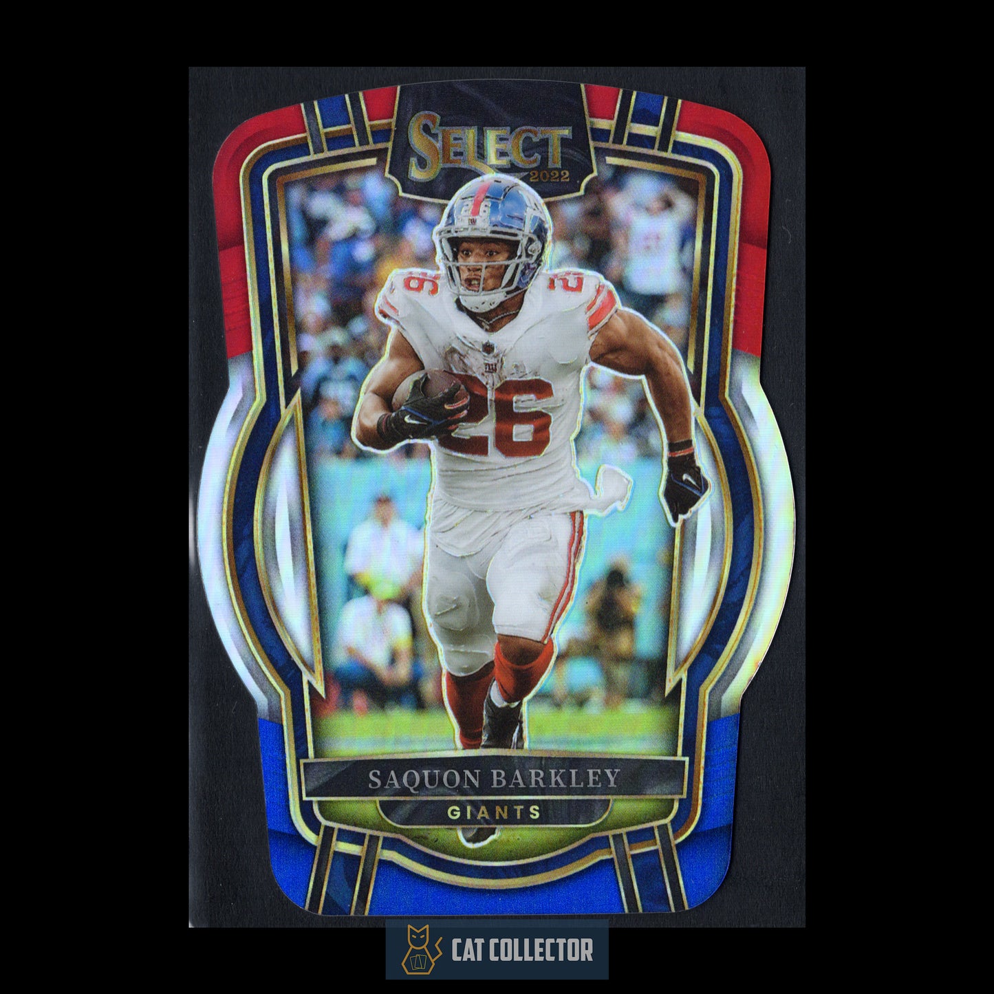 2022 Panini Select Football SAQUON BARKLEY #226 Red and Blue Die-Cut