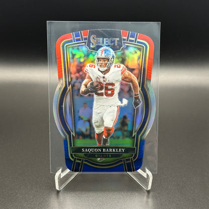 2022 Panini Select Football SAQUON BARKLEY #226 Red and Blue Die-Cut