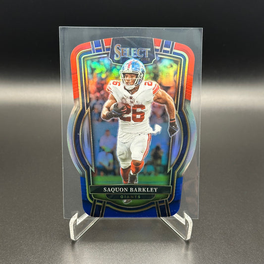 2022 Panini Select Football SAQUON BARKLEY #226 Red and Blue Die-Cut