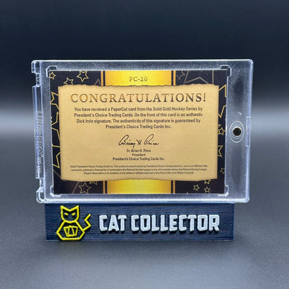 2022 President's Choice DICK IRVIN #PC-20 Solid Gold Papercut 1/1