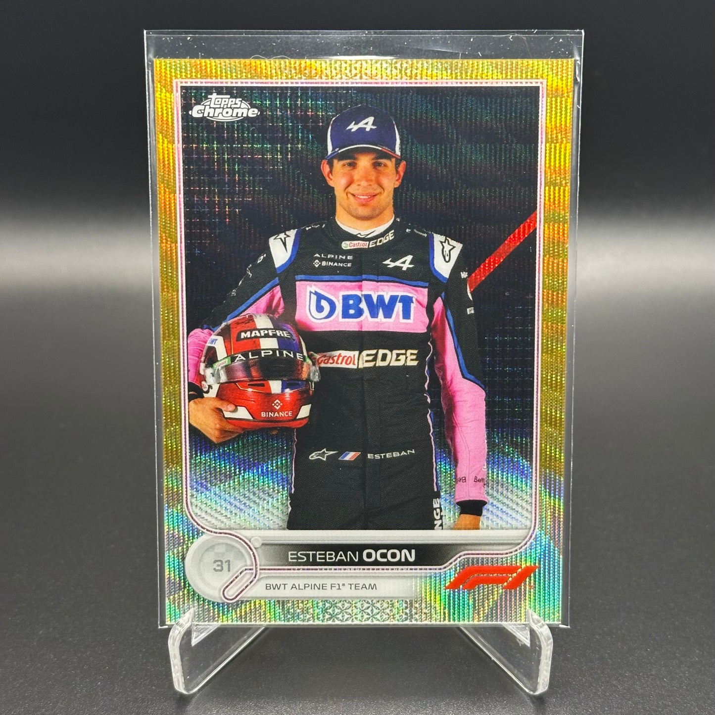 2022 Topps Chrome Formula 1 ESTEBAN OCON #41 Gold Refractor /50