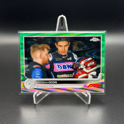2022 Topps Chrome Formula 1 ESTEBAN OCON #42 Green RayWave Refractor /99