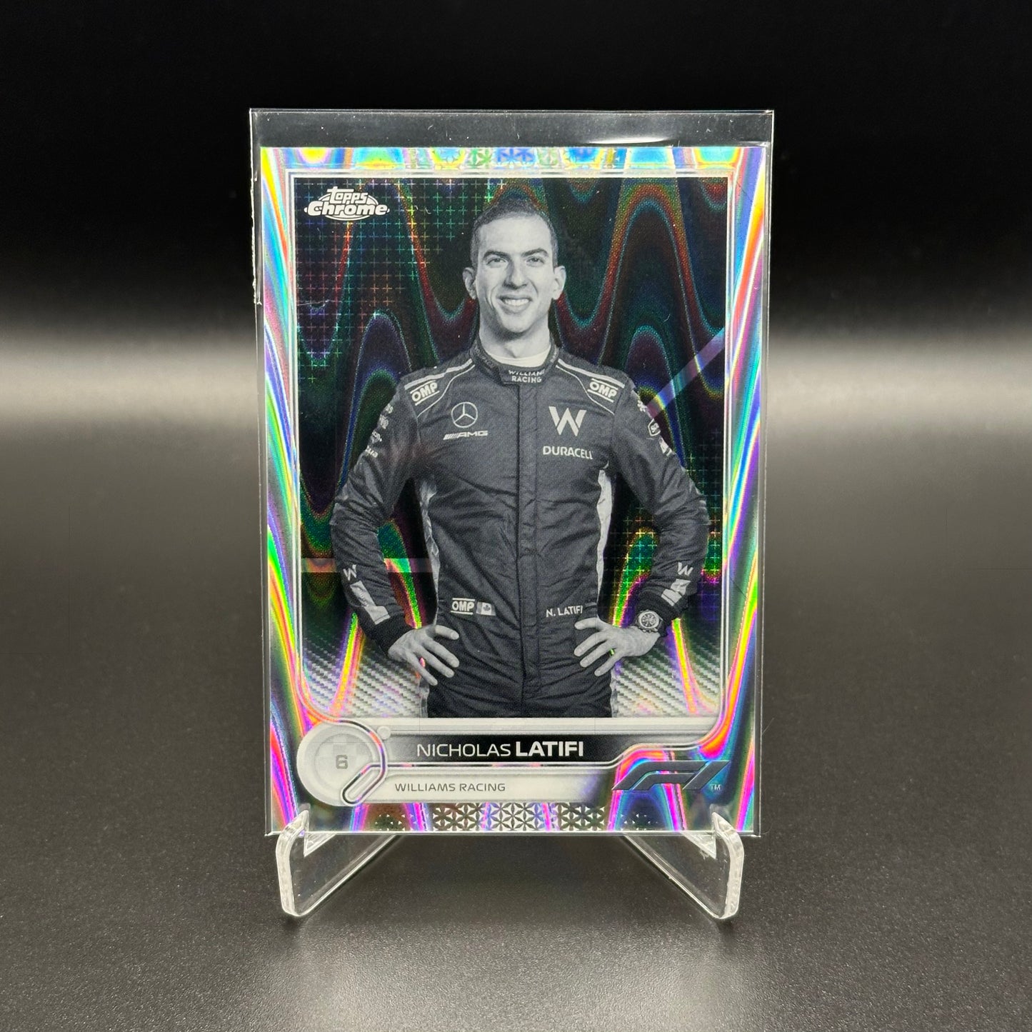 2022 Topps Chrome Formula 1 NICHOLAS LATIFI #51 Racers Black & White RayWave Refractor