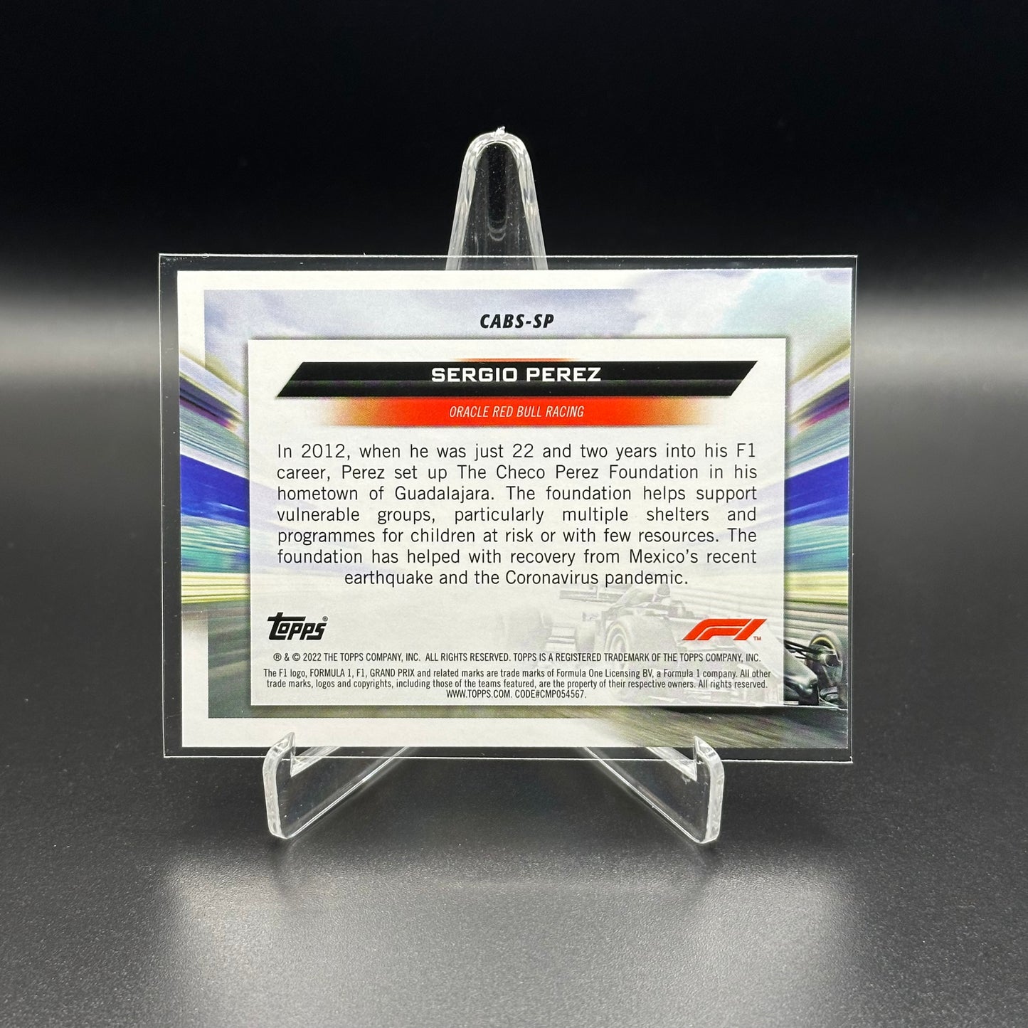 2022 Topps Formula 1 SERGIO PEREZ #CABS-SP Clean Air Blue Skies